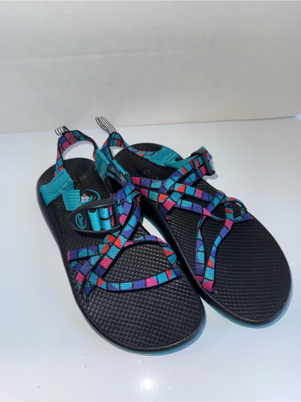 CHACO double strap gorpcore neon color outdoor hiking sandals 6